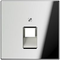 Лицевая панель Jung LS990 metal для 1-м. розетки RJ11/RJ45 хром картинка